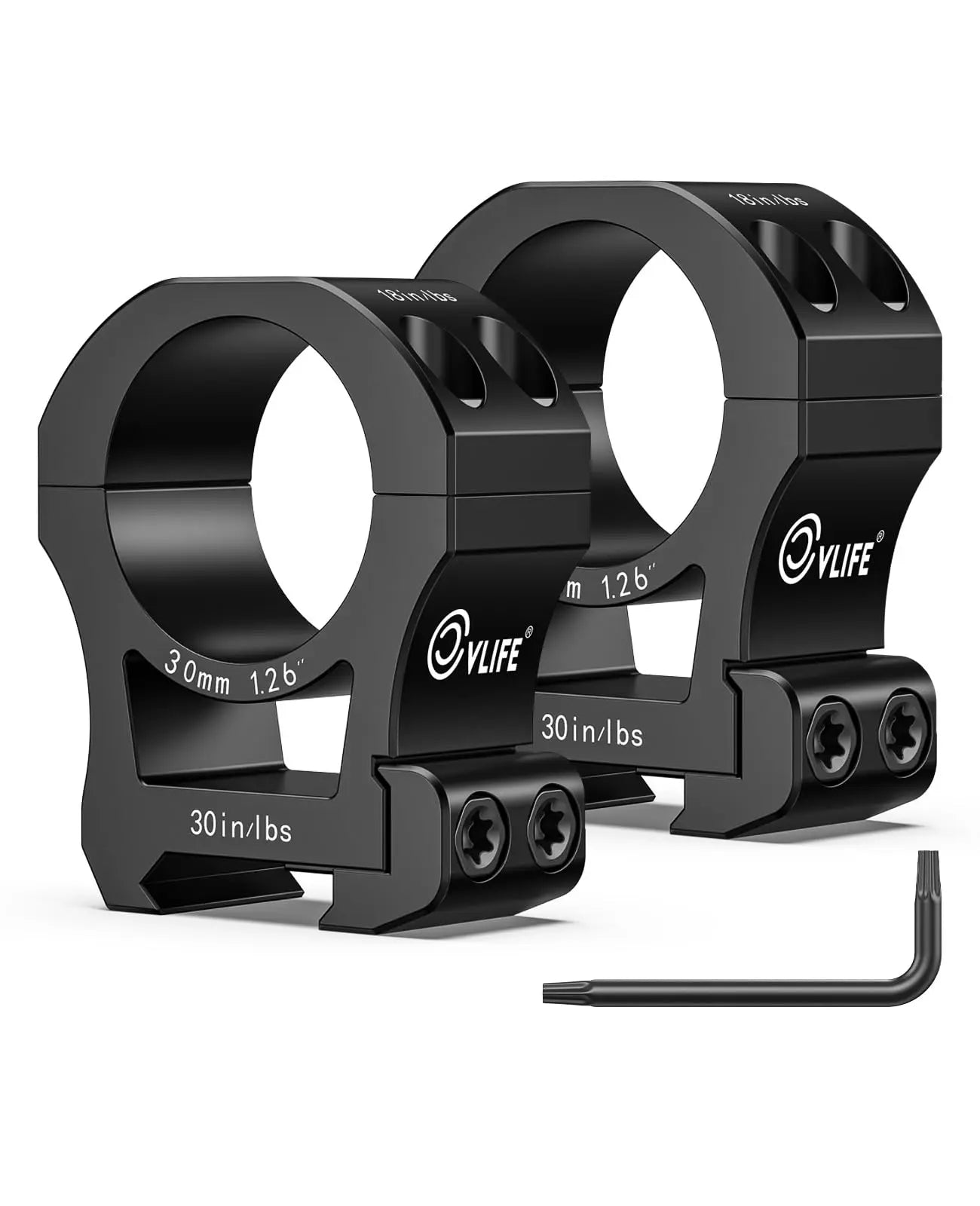 CVLIFE Rifle Scope Rings Mount 30mm Diameter Tube - Compatible with Picatinny Rails 2 Pieces  0.90" 1.0'' 1.26'' 1.54‘’Heigth