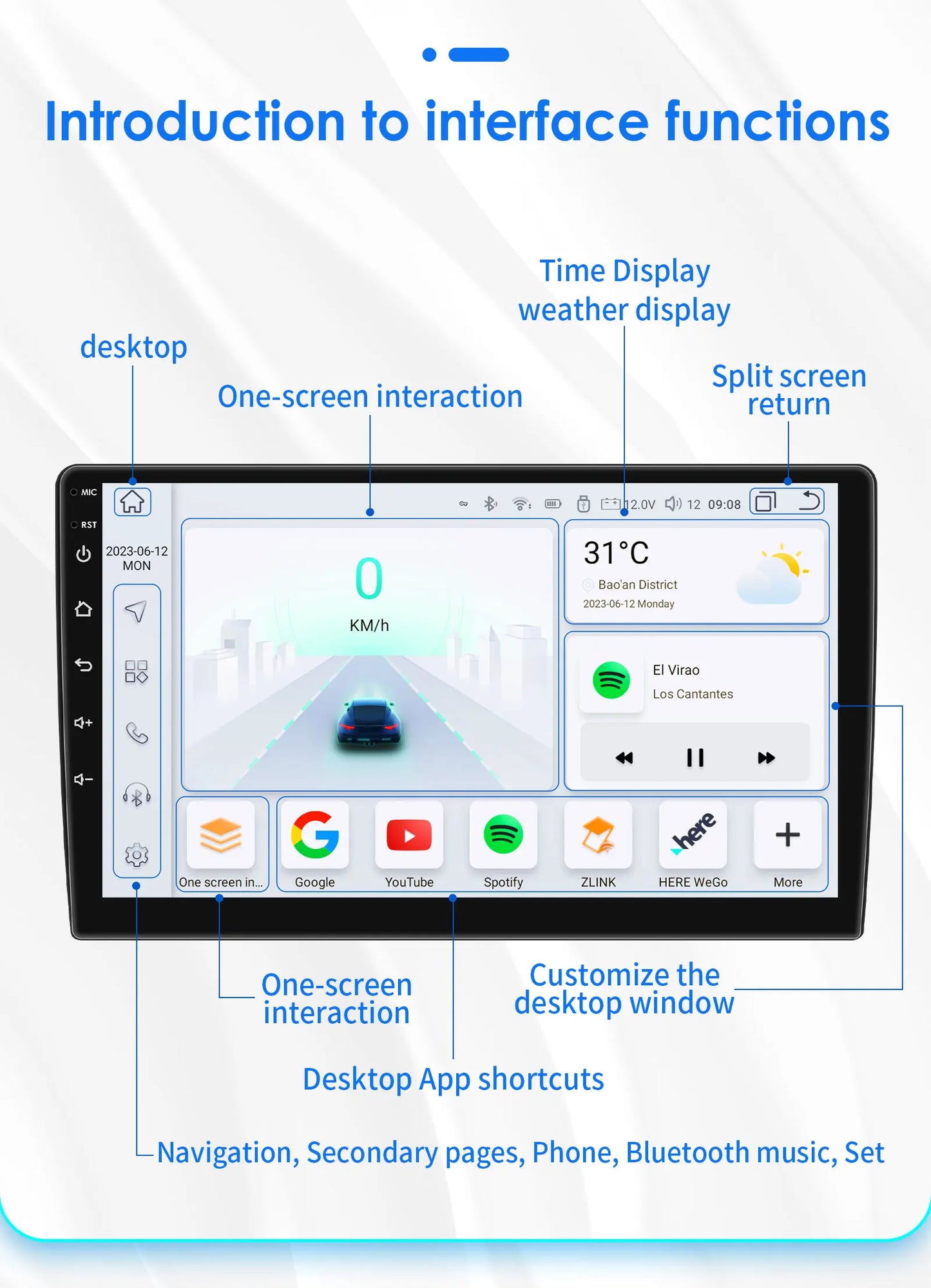 Hzipo AI Voice 10.1" Radio For Honda ACCORD 7 2003 2004 2005 2006 2007 2din Android Auto Carplay 4G Car Multimedia GPS Autoradio