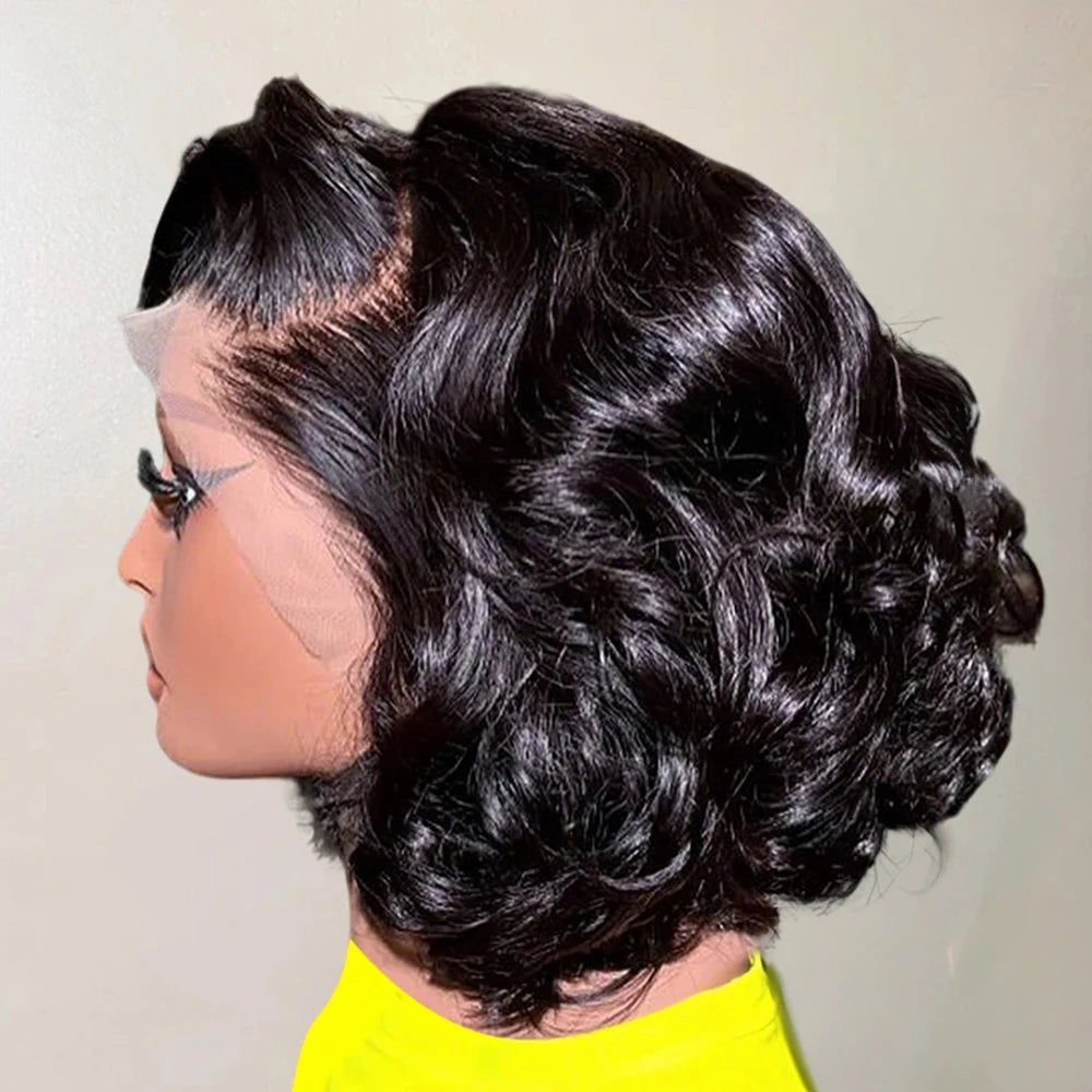 7x5 Glueless Human Hair Wigs Boby Wave Short Bob Wigs HD 13x4 Lace Frontal Human Hair Wig Ready To Wear No Shedding For Women