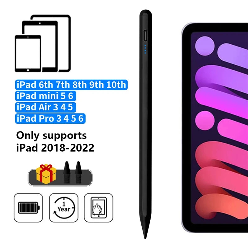 #For Apple Pencil 2 1 Palm Rejection Power Display iPad Accessories iPad 2022 2021 2020 2019 2018 Pro 11 12.9 Air Mini Stylus Pe