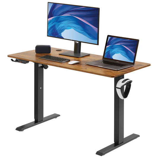 VEVOR Electric Standing Desk Height Adjustable Standing Desk W/ Dual Protecting System High Load Capacity Table for Home Office