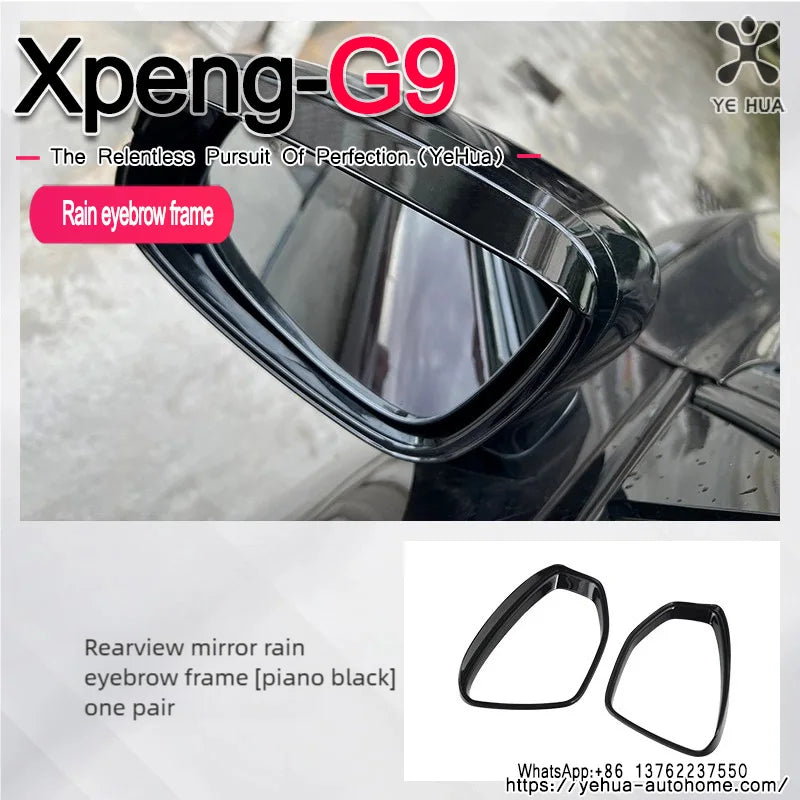For Xpeng  G9 2023-2025 Car Rearview Mirror Rain Eyebrow Sun Visor Shade Cover  Clear Vision for Rain Car Mirror Accessories
