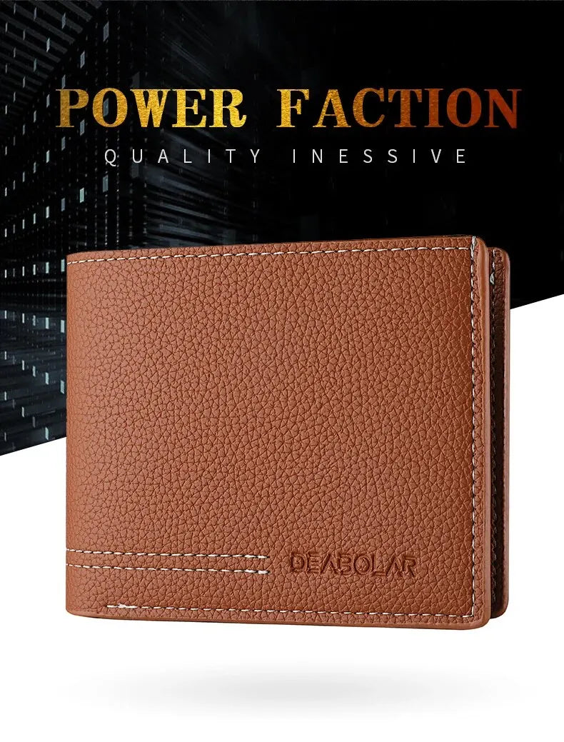 Men New Minimalist Wallet Ultra-thin PU Leather Multi-slot Newly Designed Wallet