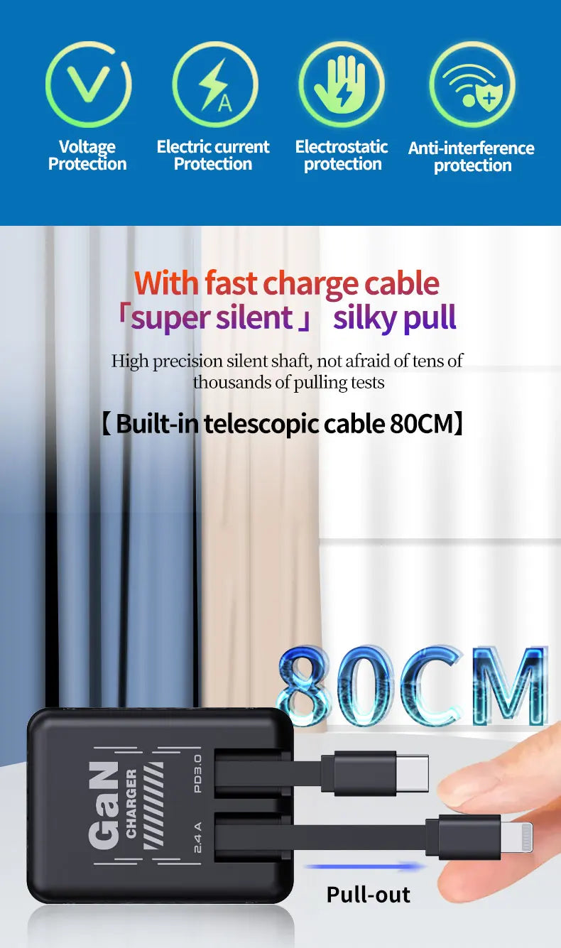20W GaN Fast Charging USB C Charger Super Charge Adapter Multi-protocol Compatibility Charger For Huawei iPhone Samsung New