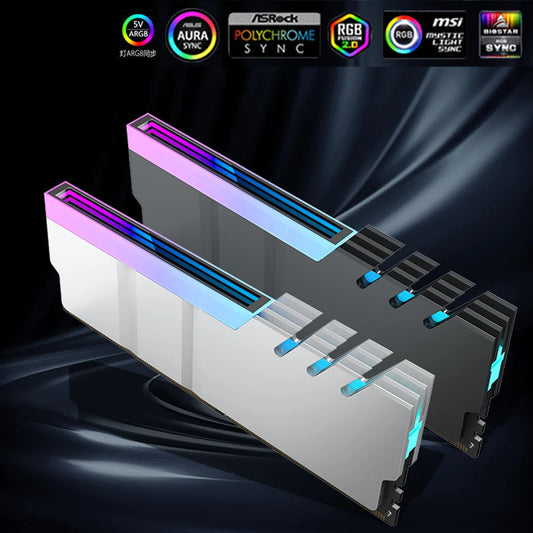 RAM Heatsink Radiator 5V 3PIN ARGB PC Memory Cooling Vest Heat Sink Cooler for DDR2 DDR3 DDR4 DDR5 Desktop PC Ram Memory