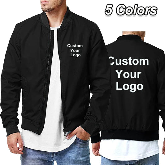 Fashion Casual Outdoor Custom Your Logo Clothes New Fashion Sports Zipper Jacket Popular Men Autumn New Solid Color Jacket Coat