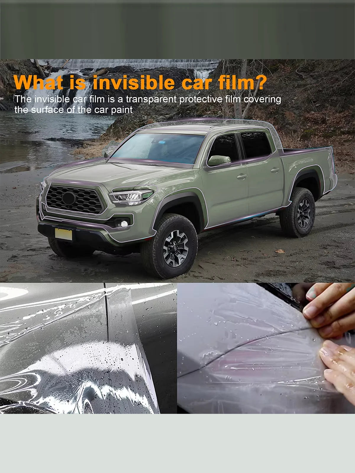 Paint Protection Film for Toyota Tacoma 2016-2023 TPU Pre-Cut PPF Kit Decal Clear Sticker Accessories Transparent Car Styling