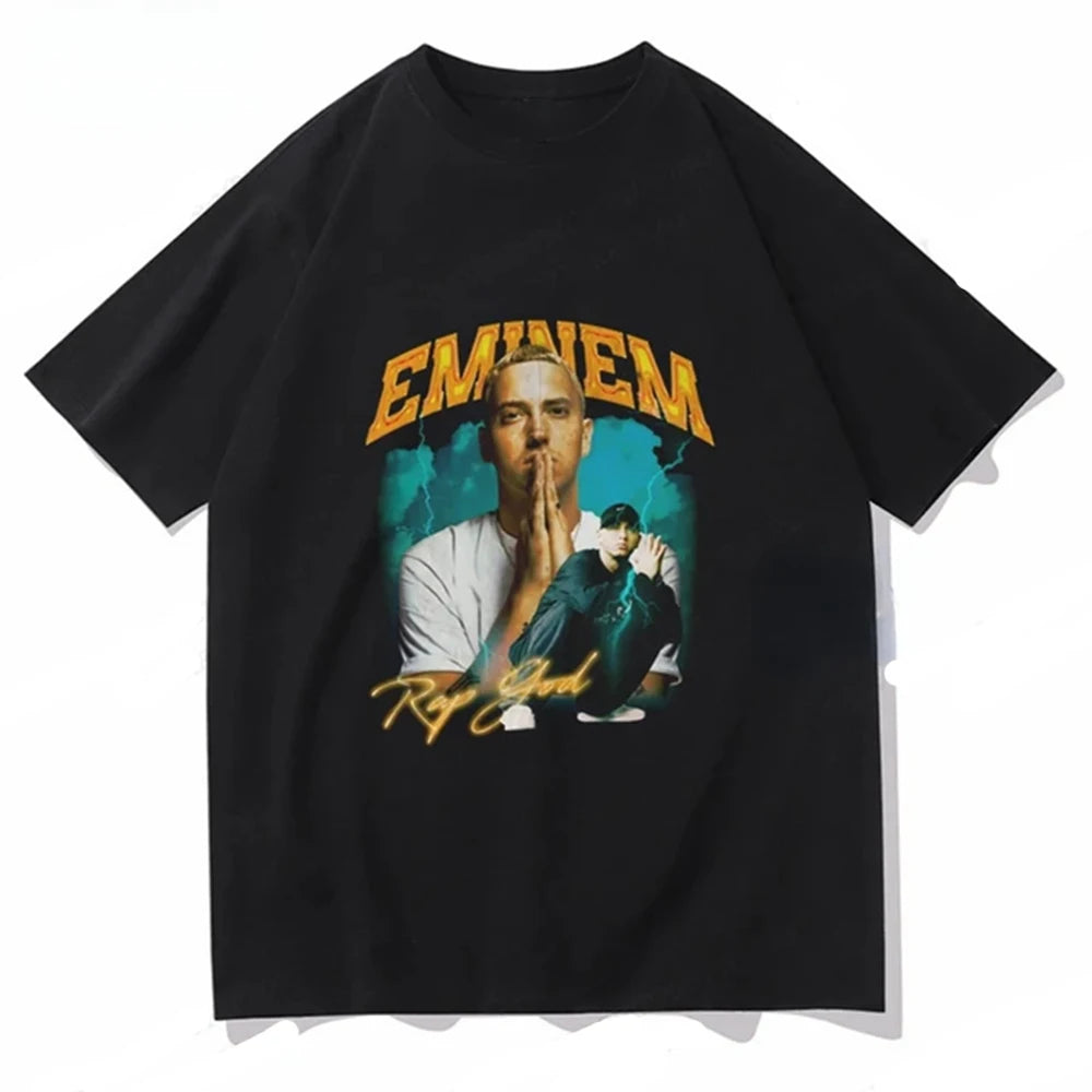 Summer Eminem T Shirt Men Fashion T-shirt Cotton Tshirt Kids Hip Hop Tops Tees Women Tshirt Y2k Camiseta Boy Tees Rapper 82902