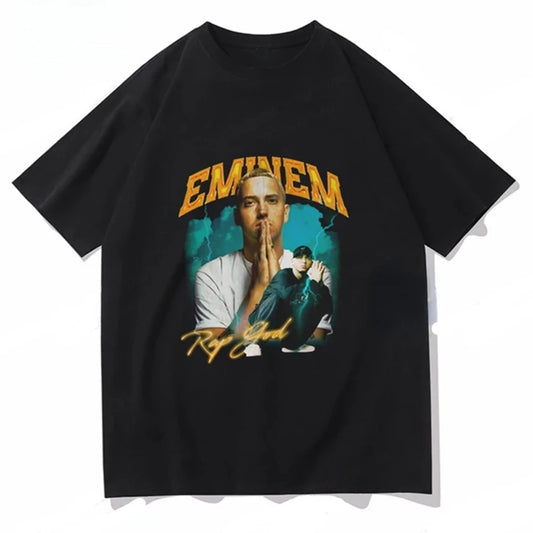 Summer Eminem T Shirt Men Fashion T-shirt Cotton Tshirt Kids Hip Hop Tops Tees Women Tshirt Y2k Camiseta Boy Tees Rapper 82902