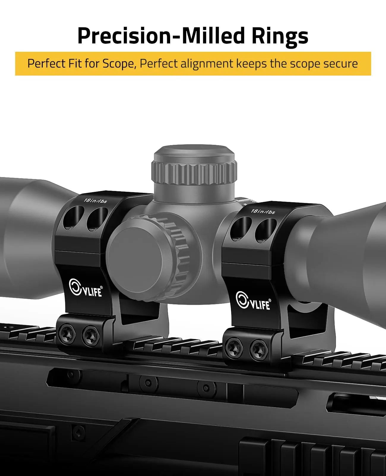 CVLIFE Rifle Scope Rings Mount 30mm Diameter Tube - Compatible with Picatinny Rails 2 Pieces  0.90" 1.0'' 1.26'' 1.54‘’Heigth