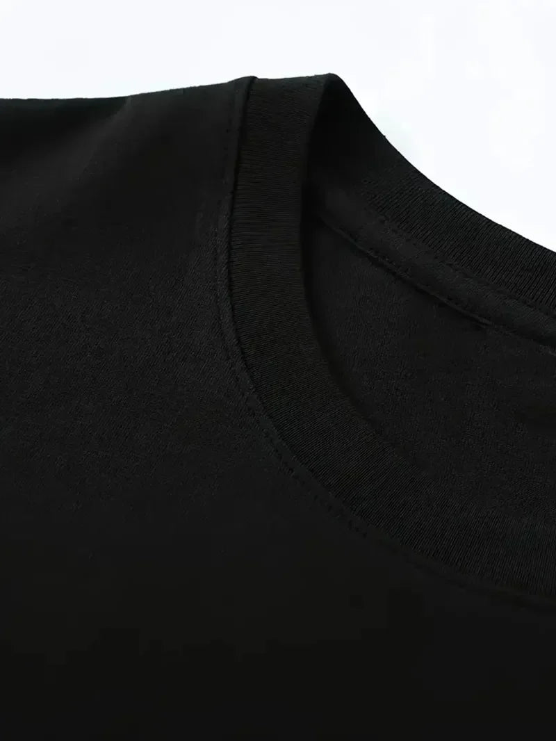 American Hip Hop Y2K Men's Braniac Pattern Cotton T-shirt Summer New Retro Fashion Men's and Women's Streetwear