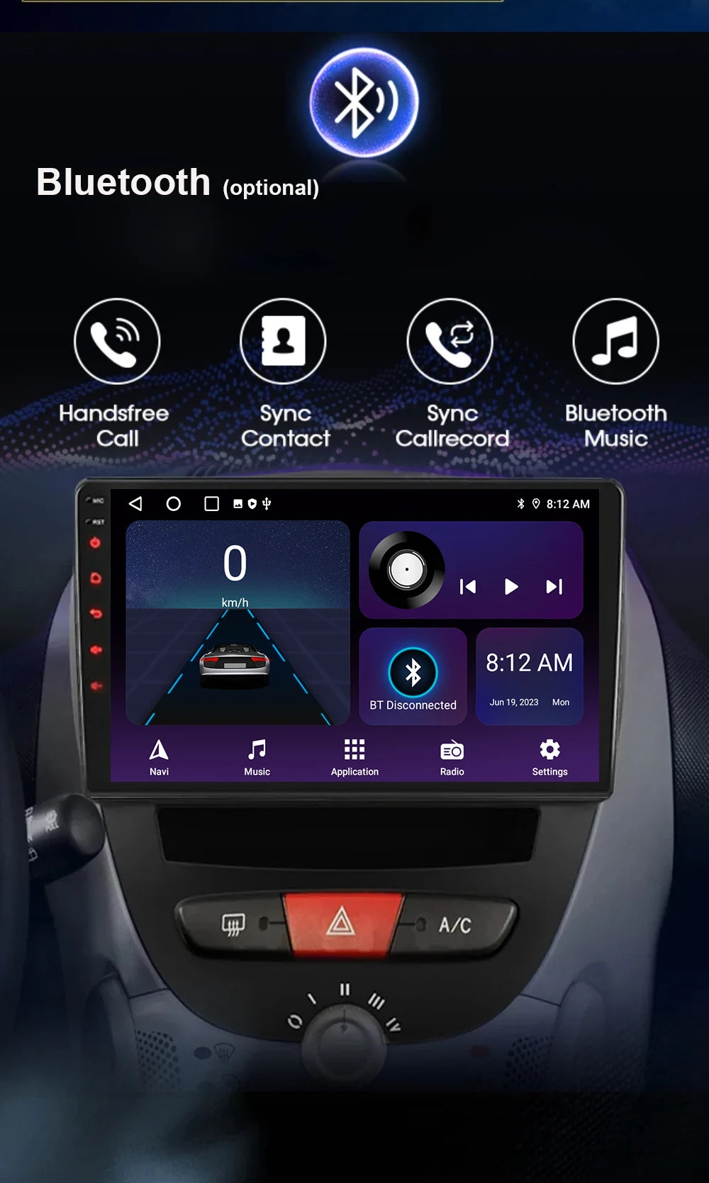Android OS For Honda Accord 7 CM UC CL 2004 - 2007 Car Radio Navigation 4G WIFI BT No 2 Din DVD GPS CPU Multimedia Player