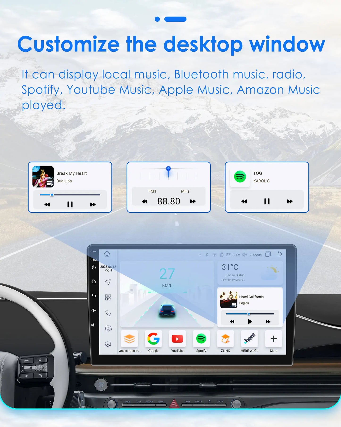 Hzipo AI Voice 10.1" Radio For Honda ACCORD 7 2003 2004 2005 2006 2007 2din Android Auto Carplay 4G Car Multimedia GPS Autoradio