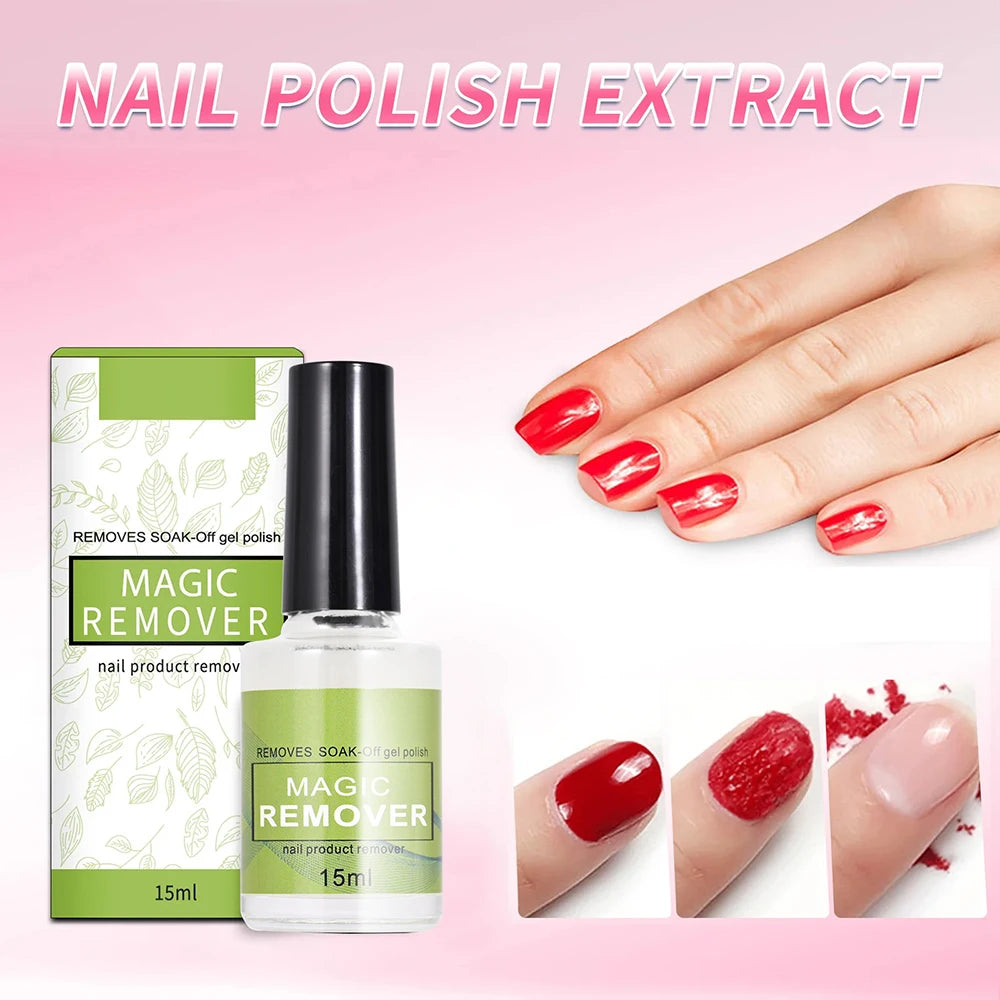 15ML Magic Nail Gel Polish Remover UV Gel Polish Fast Remove Semi Permanent Varnish Soak-Off Polish Cleamer Glue Nails Art Tools