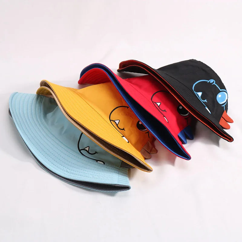 Cartoon Dinosaur Bucket Hat For Baby Sunshade Fisherman Hats 1-3Year Girl Boy Kids Sun Protection Basin Cap Cute Children Visors