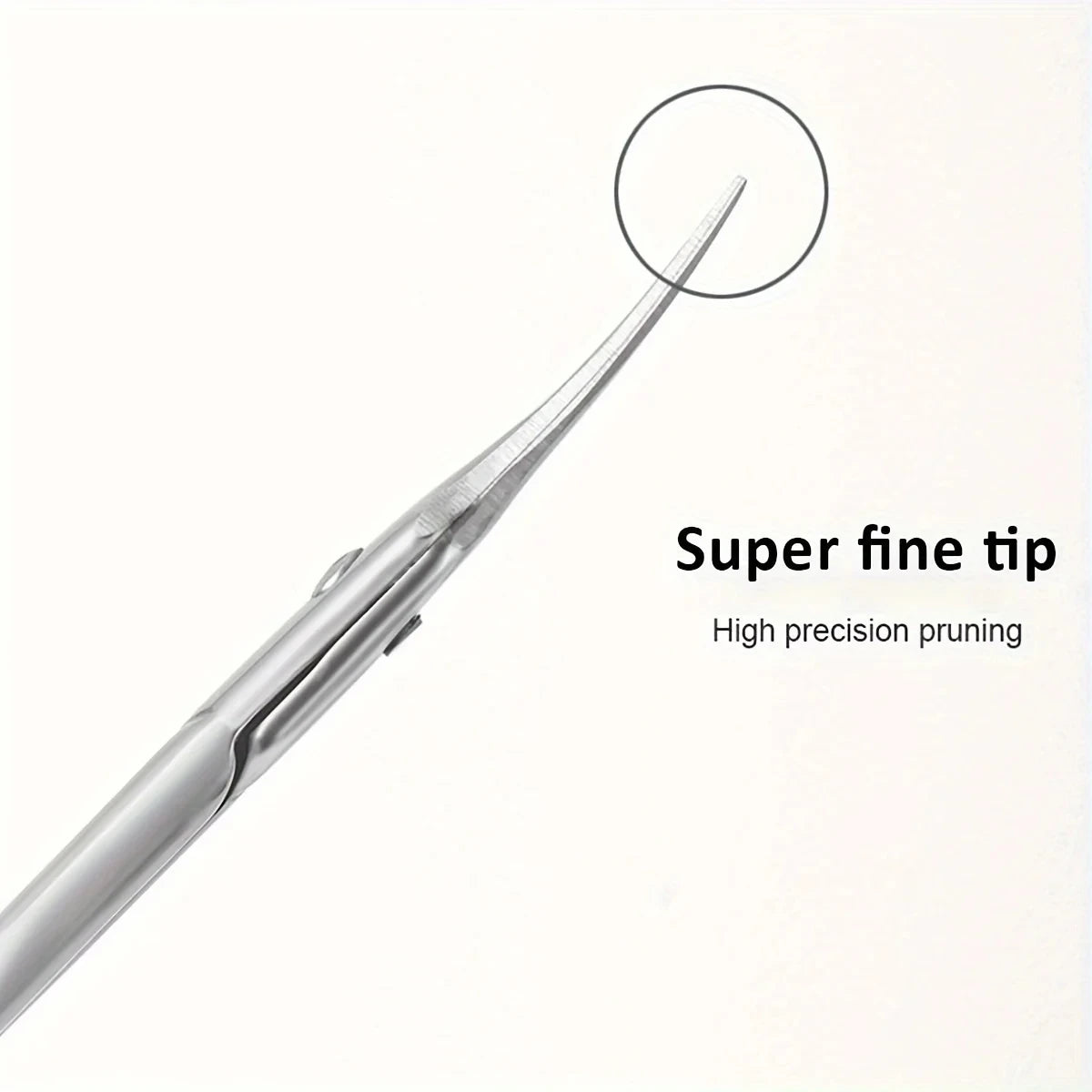 Stainless Steel Curved Tip Thin Blade Cuticle Scissors Nail Clippers Trimmer Manicure Tools Eyebrow Tools Dead Skin Remover