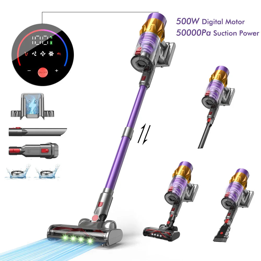 Armo V18 550W 50kPa Suction Power Handheld Wireless Vacuum Cleaner 6 in 1  LED Display Cordless Vacuum Handheld Sweeper Machine