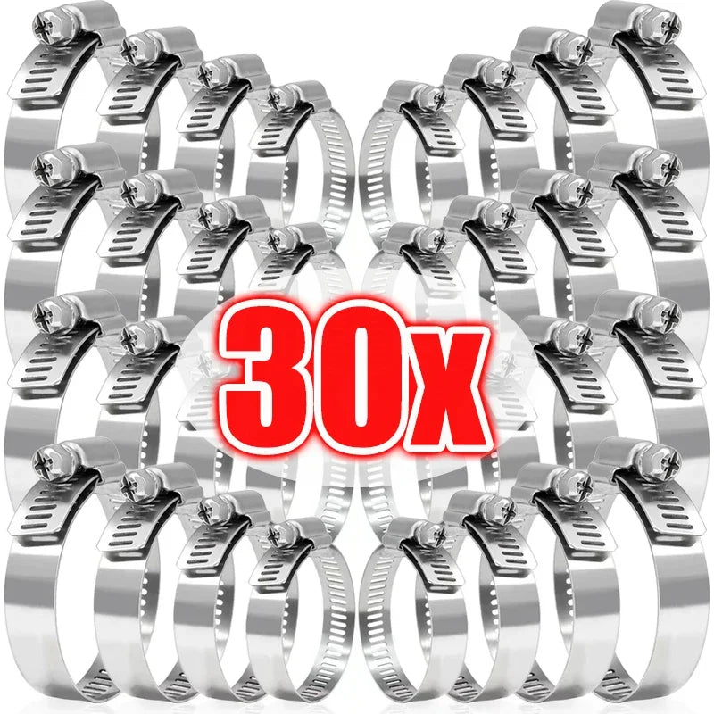 Adjustable Car Fuel Tube Pipe Clamp Stainless Steel Screw Band Hose Clamps Worm Gear Plier Tools Faucet Water Pipes Fasteners