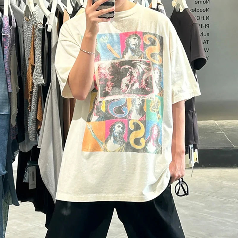 Pay Money To My Pain Saint T-Shirt Men Women Best Quality Oversized 100% Cotton Tee Tops Vintage Washed Black Graphics T Shirt