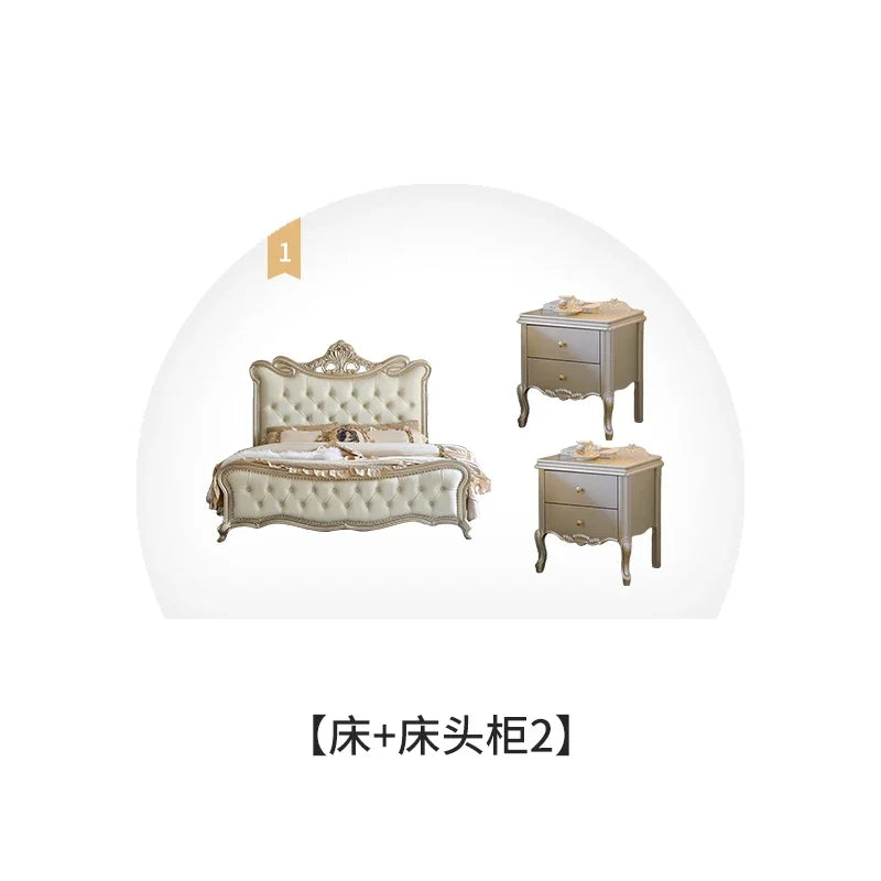 Double Girls Bed Design European Beauty Multifunctional Storage Bed Luxury King Size Sun Letti Matrimoniali Bedroom Furniture