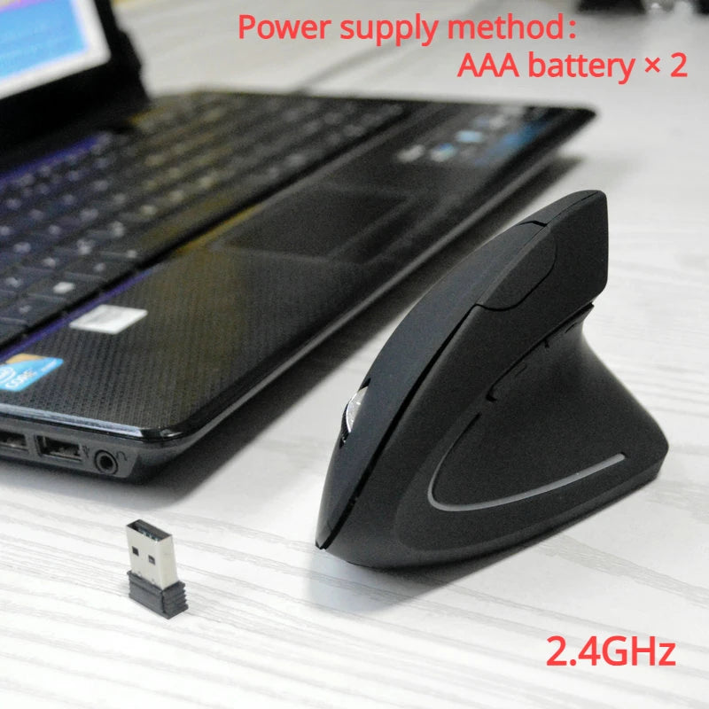 Original ihoyi Wireless Mouse Vertical Wired USB Mouse Ergonomic Luminous 2.4G Mute Photoelectric Bluetooth Game Mouse