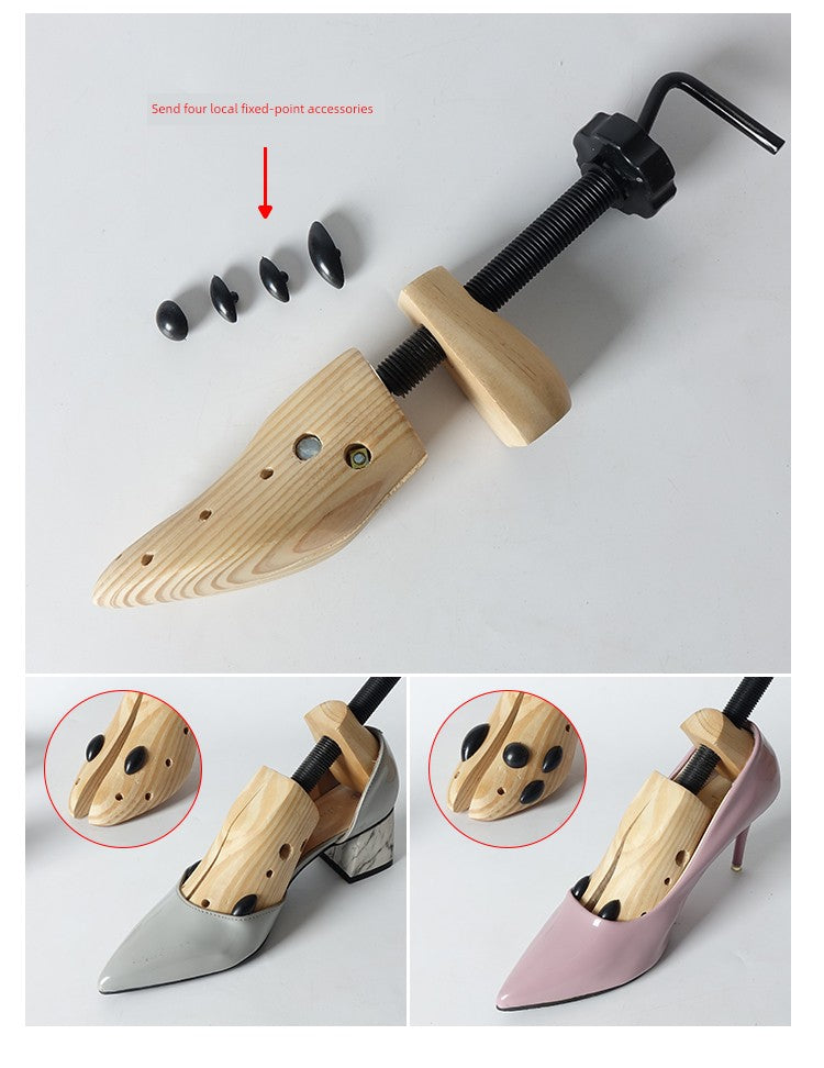 Solid Wood Shoe-Expansion Tool Men's and Women's Universal Shoe Stretcher Support Large Expander Width Expander Adjustable Shoe Stretcher Tool to Make Shoes Bigger