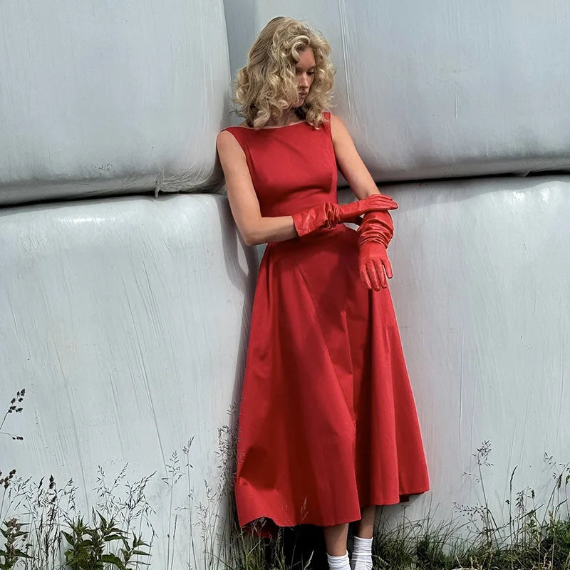 Ladies Summer Zipper New Fashion Evening Birthday Party Dress Women Sleeveless Backless Bodycon Maxi Dress Clubwear Fall Outfits