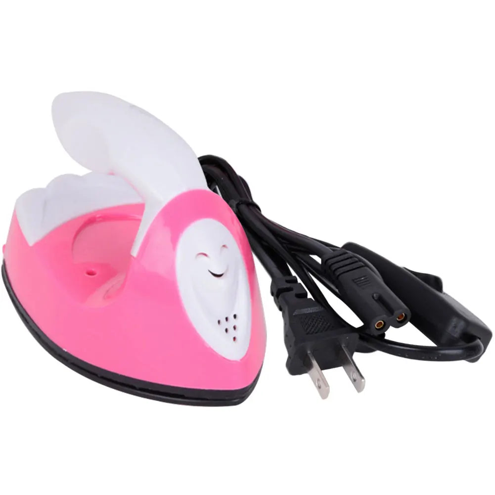 DIY Small Heat Press Iron Portable Electric Mini Travel Iron Versatile Rapid Heating-Up for Hot Drilling Name Cloth Stickers