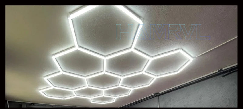 LED Hexagon Connector Cable DIY for Honeycomb Lamp AC110V-240V Barbershop Esports Workshop Garage 4S Car surface Lighting
