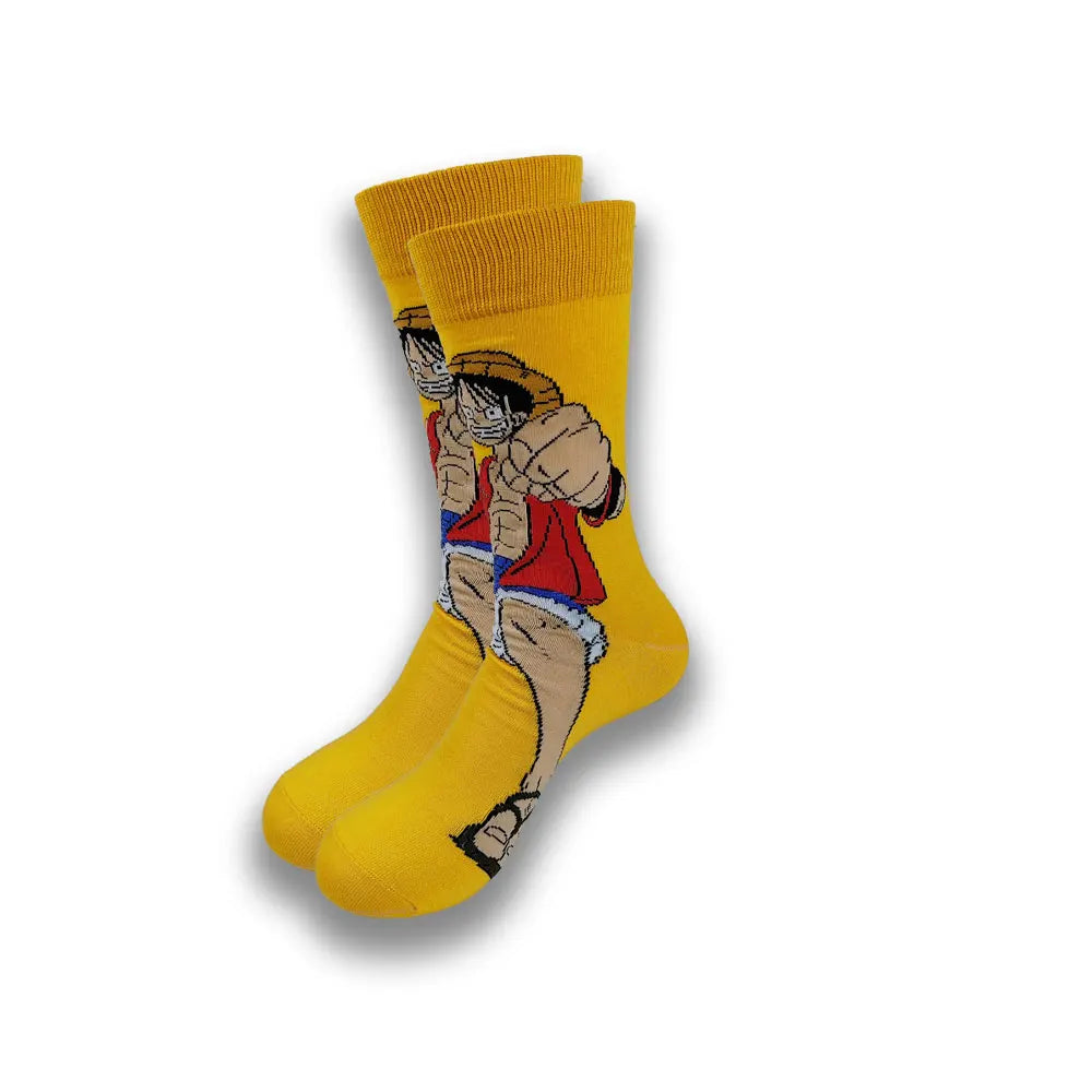 Fashionable design of men's and women's socks in spring and autumn young tube crew socks.