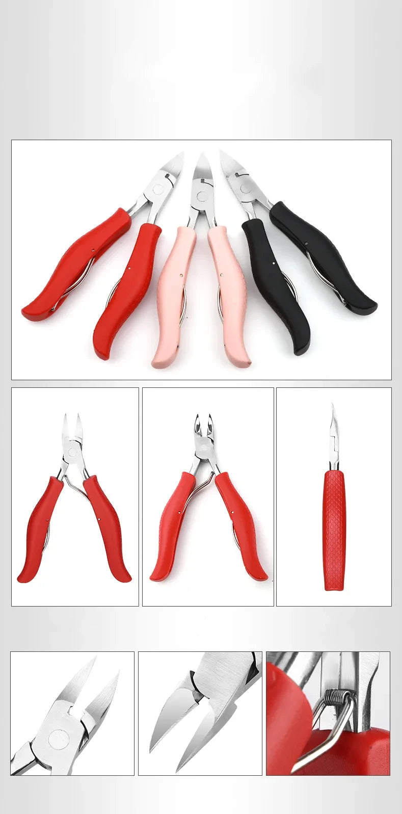 Nail Clipper Set for Paronychia Ingrown Toenail Podiatry Correction Nippers Pedicure Tool Manicure Knife Dead Skin Scissors