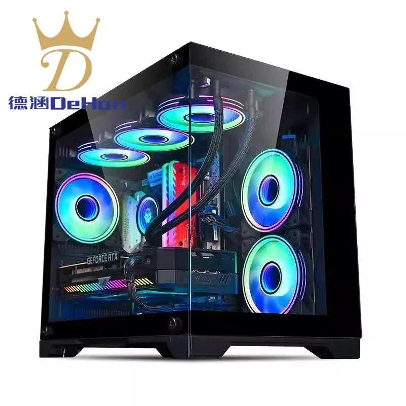 Suitable for Lonely Brave Full-side Transparent White Sea View Room MATX ITX Computer Case 240/360 Water Cooling
