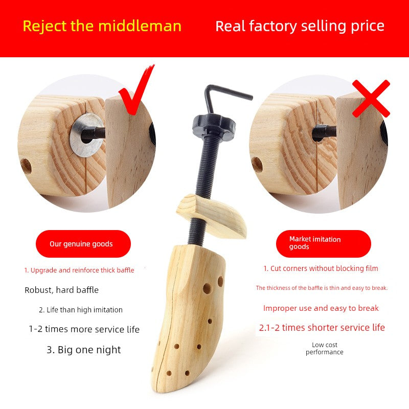 Solid Wood Shoe-Expansion Tool Men's and Women's Universal Shoe Stretcher Support Large Expander Width Expander Adjustable Shoe Stretcher Tool to Make Shoes Bigger