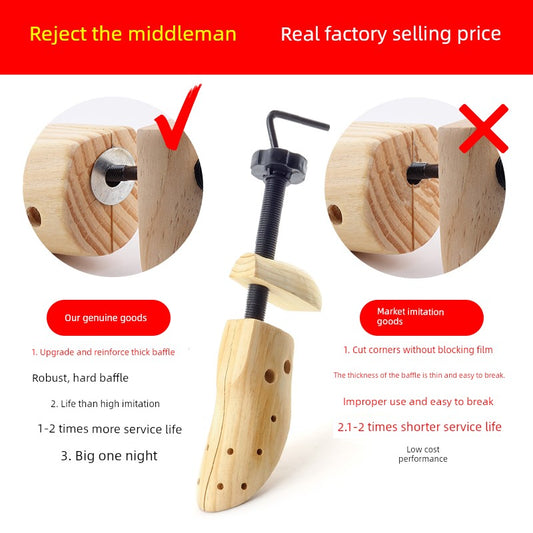Solid Wood Shoe-Expansion Tool Men's and Women's Universal Shoe Stretcher Support Large Expander Width Expander Adjustable Shoe Stretcher Tool to Make Shoes Bigger
