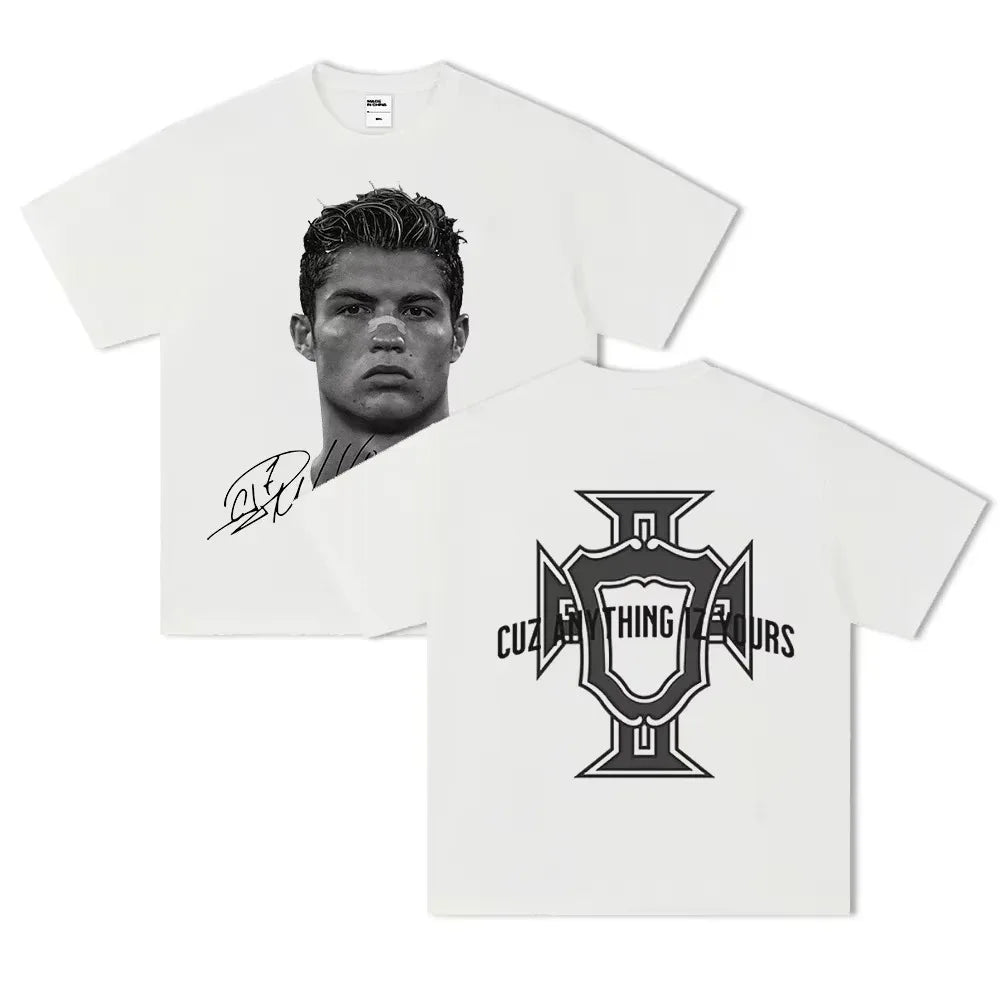 Neymar American Football Star Print 100%Cotton Short-sleeved T-shirt Men Women Clothing Athleisure Print Fashion Oversize Tee