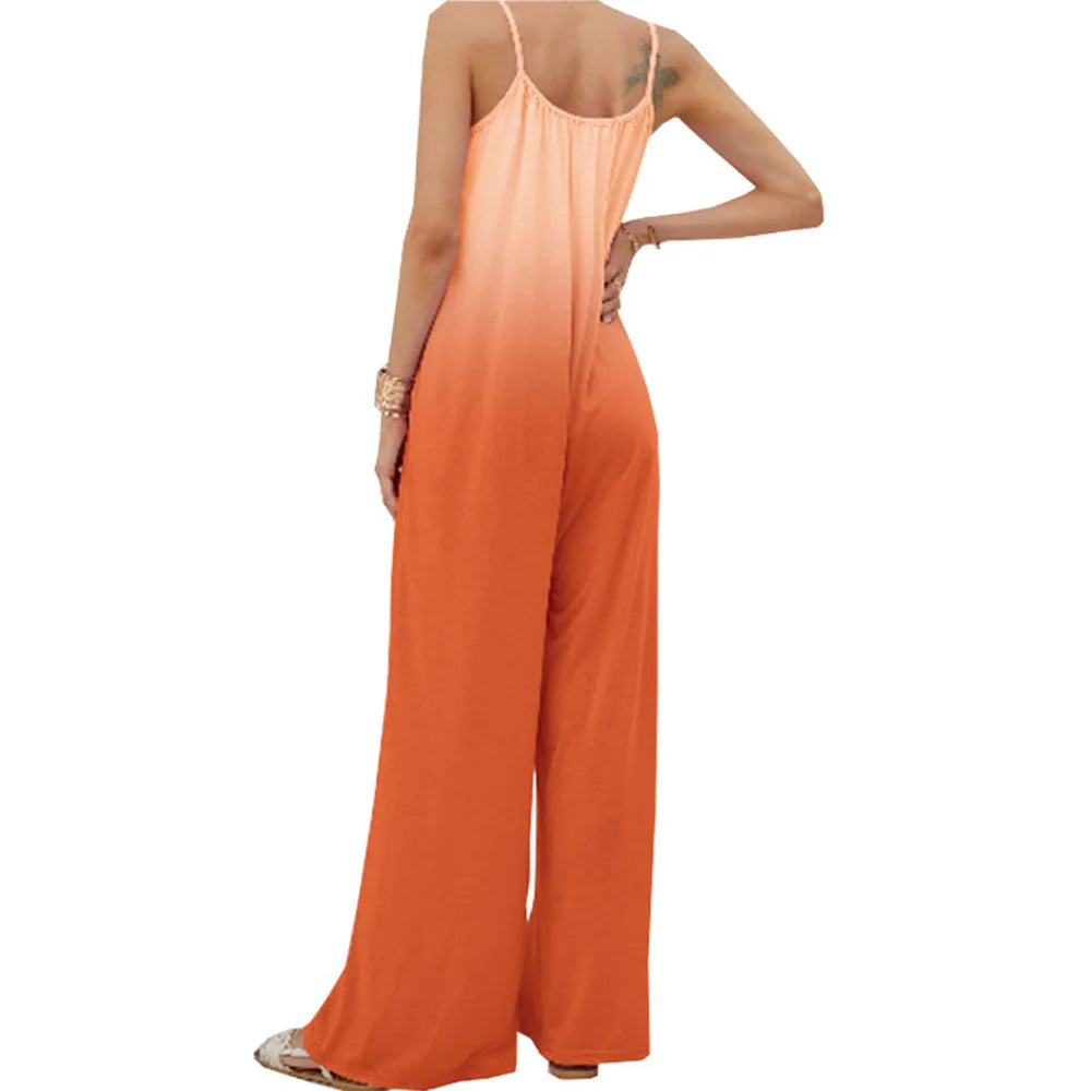 Summer 2024 New Europe and the United States cross-border foreign trade women's casual sleeveless jumpsuit