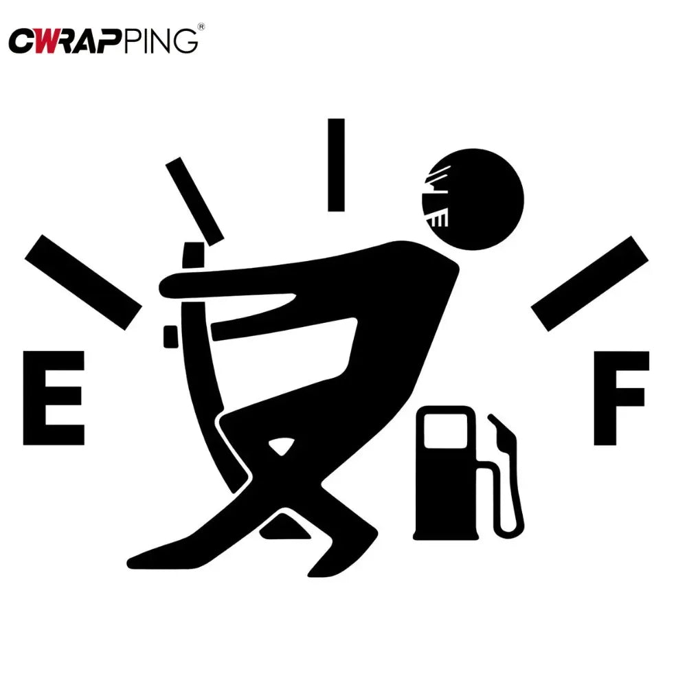Car Stickers Pull Fuel Tank Pointer Reflective Vinyl Funny Sticker High Gas Decal Fuel Gage Empty Stickers Decal Auto Exterior