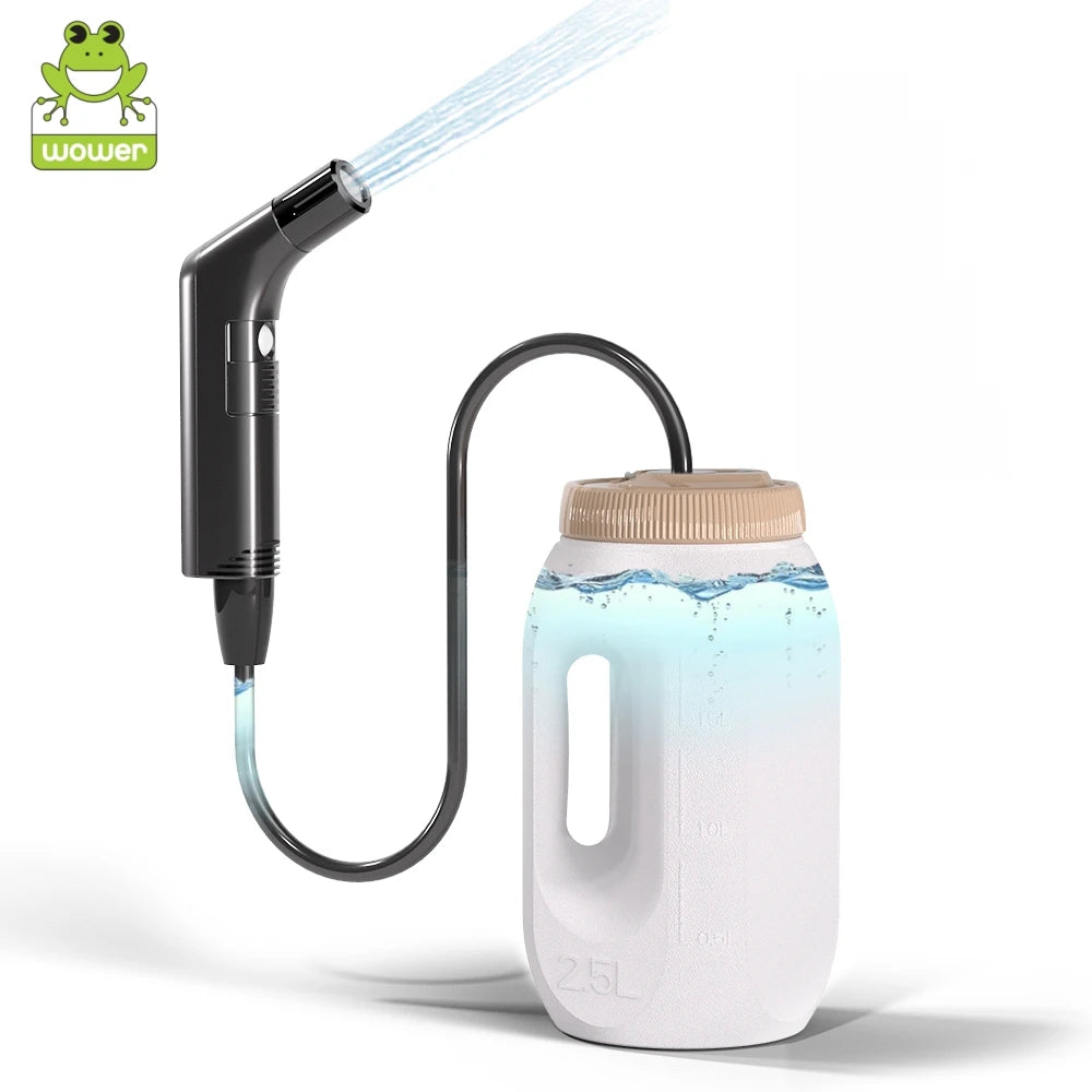 2.5L Portable Electric Bidet Rechargeable Shataf Hand Bidet Butt Sprayer for Personal Hygiene Cleaning Travel Camping Bidet