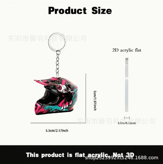keychain helmet Fashion Stereo Motorcycle Helmets Safety Auto Bag Car Key Ring KeyChain Gift jewelry