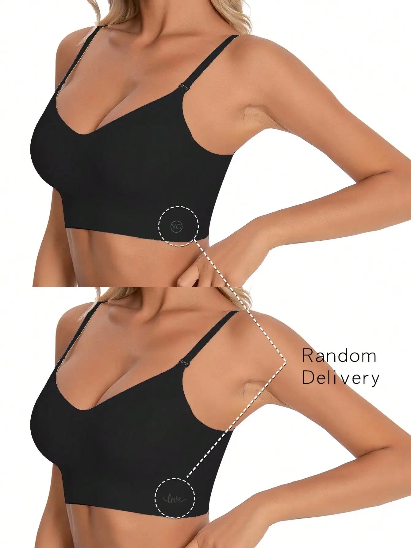 Women's Seamless Backless bra backless strapless underwear Summer bra Sexy Bra,Three types of straps,adjustable shoulder straps