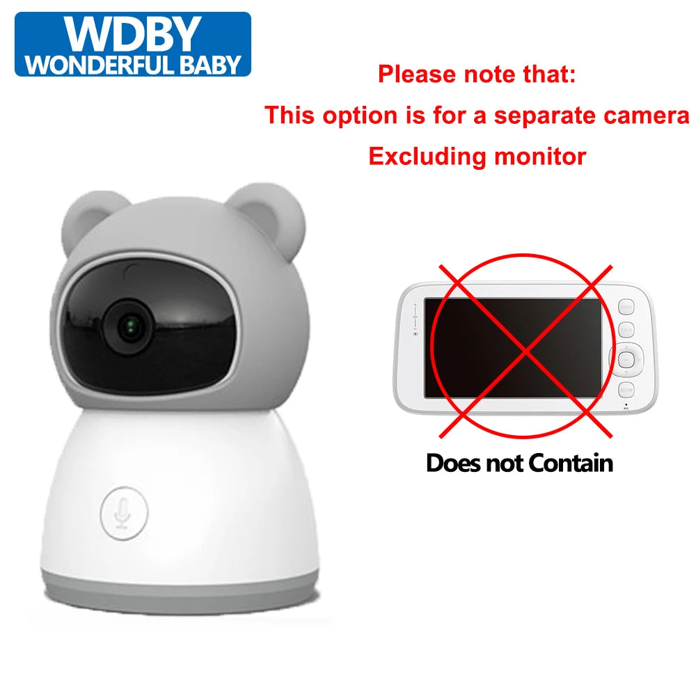 Tuya Smart Wireless Video Baby Monitors 5" 1080P Display Temperature Detection APP View Control Baby Nanny 2-Way Audio Baby Cam