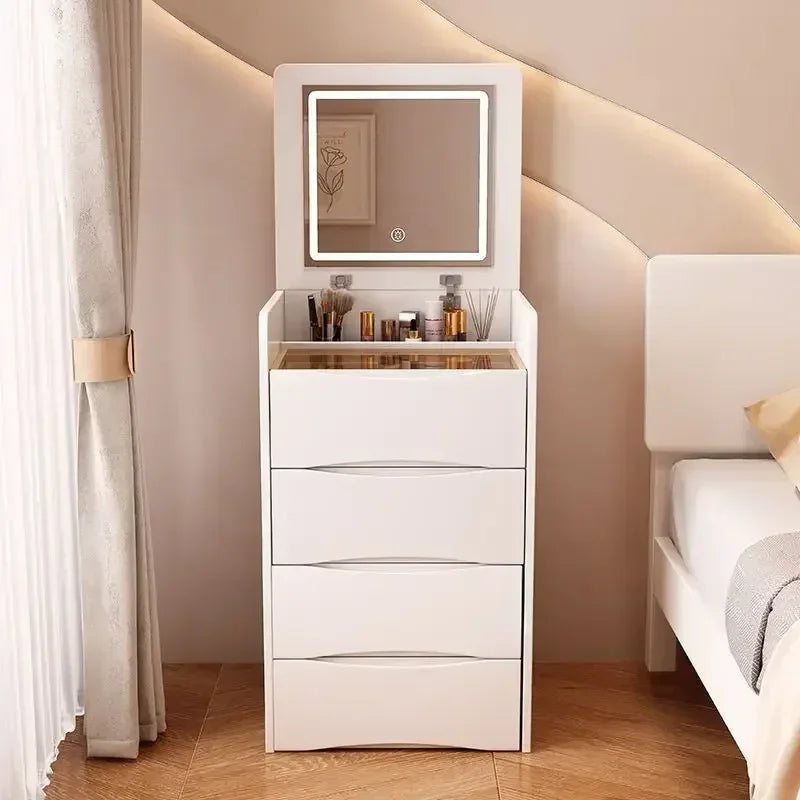 Internet Celebrity Cream Style Dressing Table, Modern Simple Multi-functional Dressing Table, Including Dressing Stool