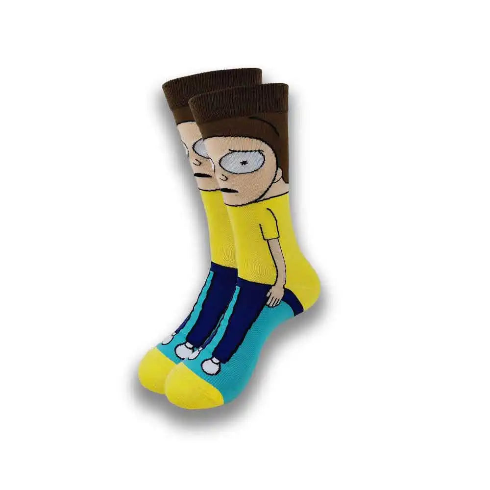 Fashionable design of men's and women's socks in spring and autumn young tube crew socks.
