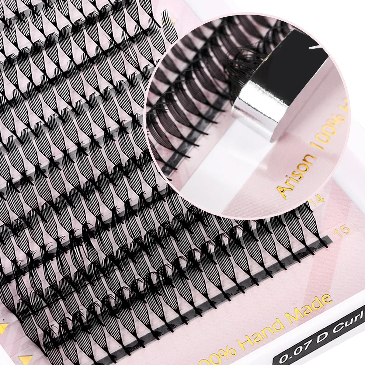 ARISON Comic Leaf Lashes Plume Spire Premade Fan Eyelash Extensions Automatic Flowering Individual Volume False Lashes