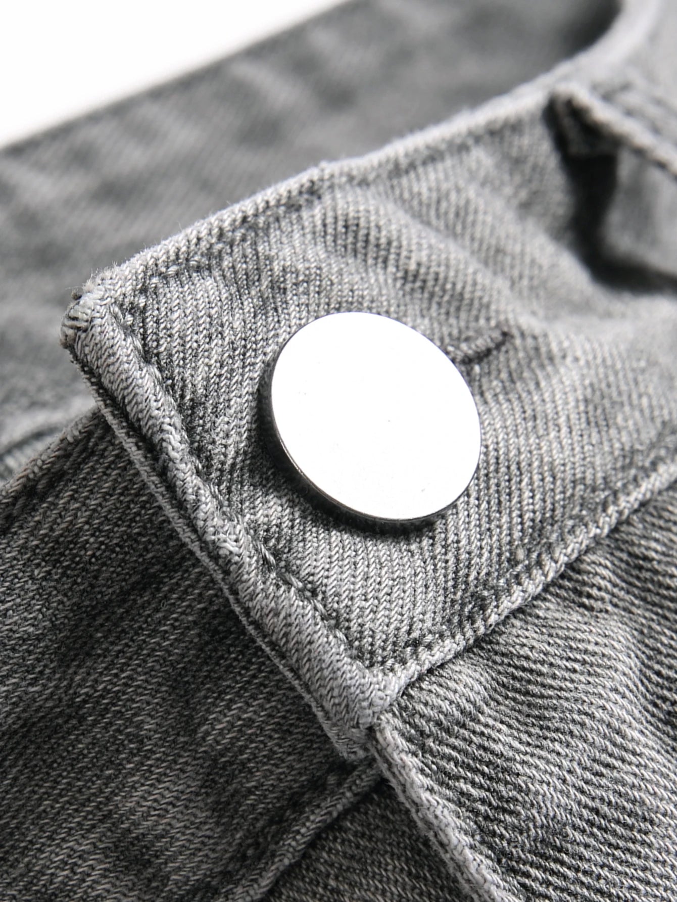 Men's Jeans Slim Fit Comfort Straight Leg Casual Mid Waist Denim Pants Grey Trousers Men Clothing