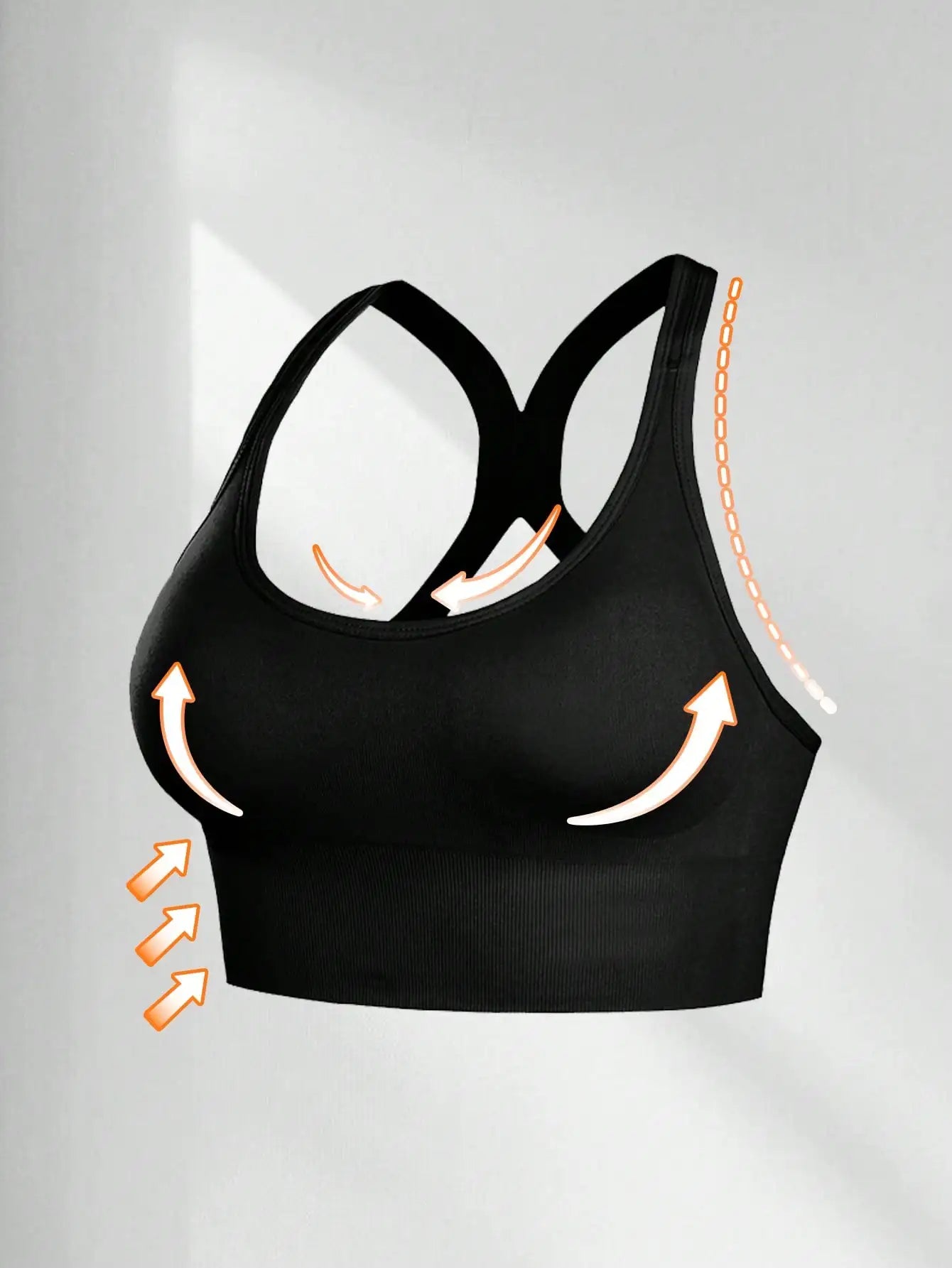 3 PCS Women's black, blue, and pink sports bra with a cross shaped back, comfortable for outdoor use