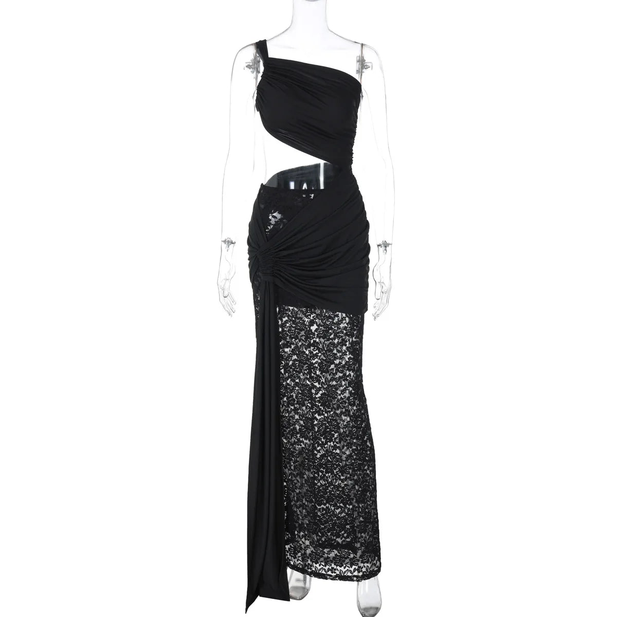 Ladies Summer 2 Pieces Set Women Sleeveless Backless Strap Spit Crop Top Side Slit Slim Long Skirt Evening Party Club Streetwear