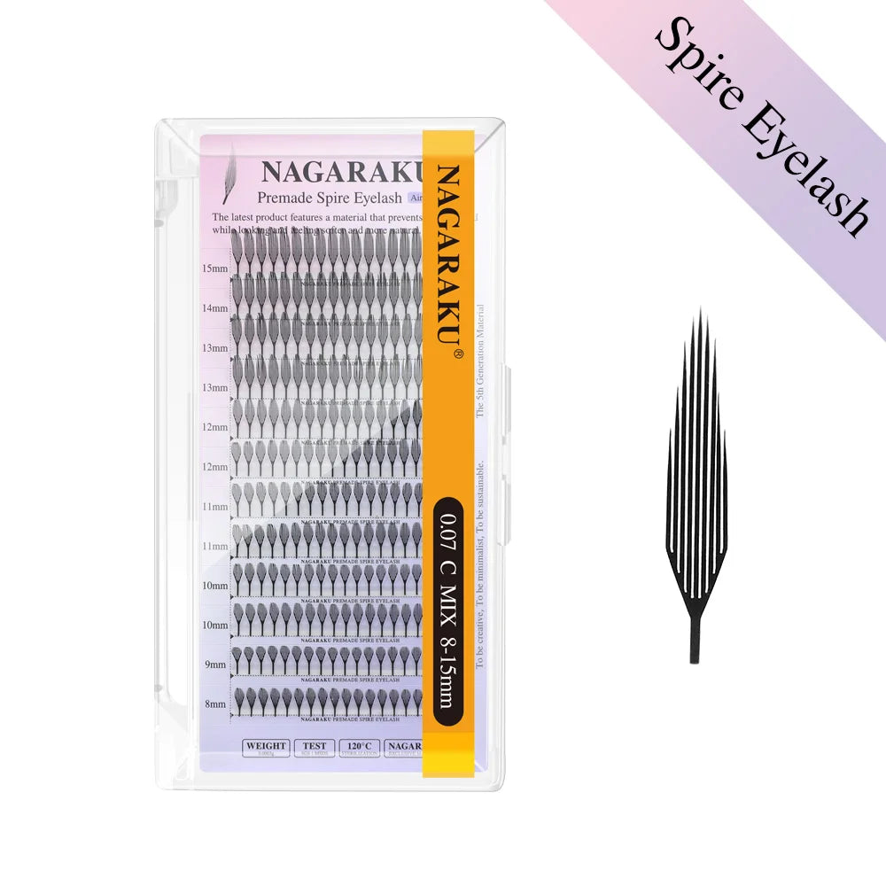 NAGARAKU Premade Spire Fairy Wings Eyelash Anime Effect Soft Plume Fluttering Eyelash Extensions Comic