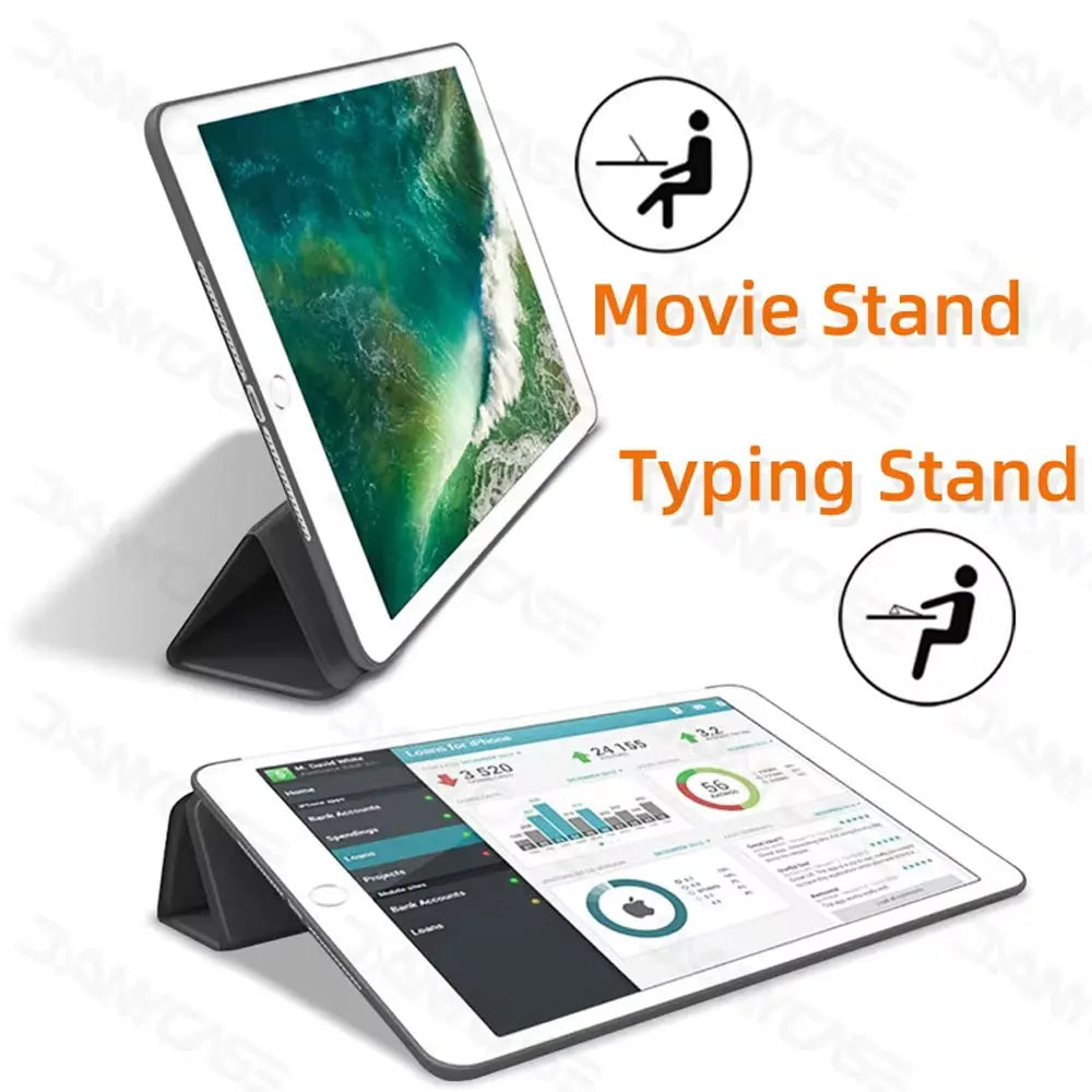 For iPad Case For Air 11 13 M2 2024 Pro 11 13 For Pro 11 12.9 10th Gen Air 10.9 iPad 5/6th 9.7 10.5 7/8/9th 10.2 Mini 6 Cover
