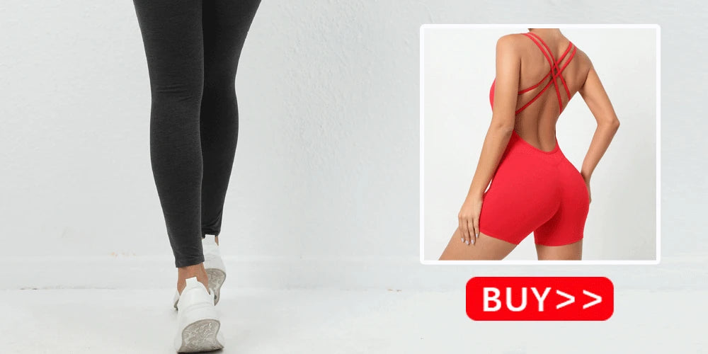 Sexy Backless Bodycon Scrunch Jumpsuit Raises Butt Women Dance Fitness Overalls for Women Sleeveless Yoga Sport Jump Suit Black